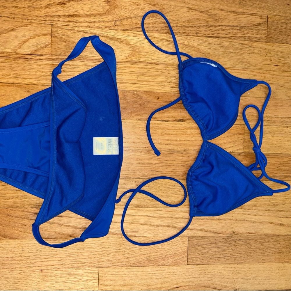 Blue Triangle Bikini Set - Picture 2 of 3